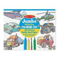 Melissa & Doug Jumbo Colouring Pad Vehicles MND4205