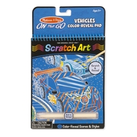 Melissa & Doug On the Go Scratch Art Vehicles Colour-Reveal Pad MND9141 **