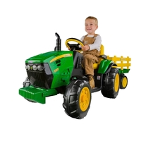 Peg Perego John Deere 12V Ground Force Tractor & Trailer made in USA 0039
