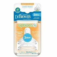 Dr Brown's Level 2 Wide Neck Bottle Nipples 2pk WN120
