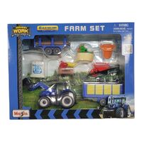 Maisto Mini Work Machines Farm Play Set Diecast Metal Assorted Colours 312564