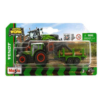 Maisto Mini Work Machines Tractor & Trailer Diecast Metal Assorted Colours 15590