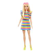 Barbie Fashionistas Doll 197 With Blonde Hair, Braces, Rainbow Dress And Accessories FBR37