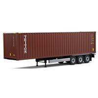 Solido Shipping Container Truck Trailer Red 2021 1:24 Scale Diecast S2400501