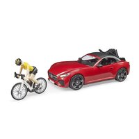 Bruder Roadster with Road Bike & Cyclist 1:16 Scale 03485 **