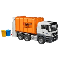 Bruder Man TGS Rear Loading Garbage Truck (Orange) 1:16 Scale 03762