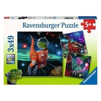 Ravensburger Dinosaurs in Space 3x49pc Puzzle RB05127