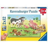 Ravensburger Animals Children 2x12pc Puzzle RB07590