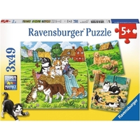 Ravensburger Cats and Dogs 3x49pc Puzzle RB08002 **