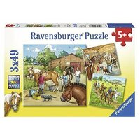 Ravensburger A Day With Horses Puzzle 3x49pc Puzzle RB09237