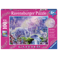 Ravensburger Unicorn Kingdom Glitter 100pc XXL Puzzle RB12907 **