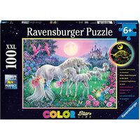 Ravensburger Unicorns in the Moonlight 100pc XXL Glow in the Dark Puzzle RB13670