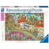 Ravensburger Floral Mushroom House 1000pc Puzzle 16997