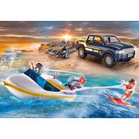 Playmobil Family Fun Pick-Up with Speedboat 70534