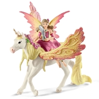 Schleich Bayala Fairy Feya With Pegasus Unicorn Toy Figure SC70568