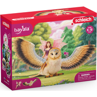 Schleich Bayala Fairy in Flight on Glam-Owl Toy Figure SC70789