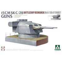 Takom 15CM SK C/28 Guns Battleship Bismarck BbII/Stb II Turret 1:72 Scale Model Kit 5014