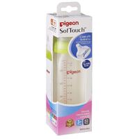 Pigeon SofTouch Peristaltic Plus Wide Neck Glass Baby Bottle 240mL suit 3+ months **
