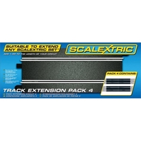 Scalextric Track Extension Pack 4 x Standard Straight Tracks C8526