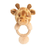 Keeleco 100% Recycled 14cm Girafffe Ring Rattle 9046