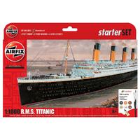 Airfix Starter Set Model Kit R.M.S. Titanic 1:1000 scale inc glue paint 55314