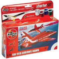 Airfix Starter Set RAF Red Arrows Hawk inc paint & glue 1:72 scale 55002