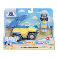 Bluey Beach Quad with Bandit Toy Vehicle and Figurine 17559