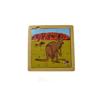 Kangaroo Wooden Jigsaw Puzzle 9pcs PM165