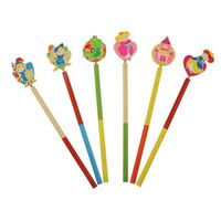 Kaper Kidz Princess or Knight Wooden Pencil with Topper on Spring