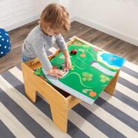 KidKraft 2-in-1 Activity Table with Board - Natural 17576