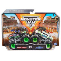 Monster Jam Grave Digger vs Avenger 1:64 Scale Diecast Toy Truck 2pk SM6064128