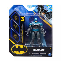 DC Comics Batman 4" Gray/Blue Batman Action Figure with 3 Mystery Accessories SM6055946