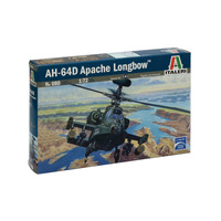 Italeri Ah-64D Apache Longbow 1:72 Scale Model Kit 0080S