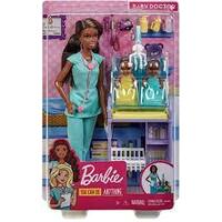 Barbie You Can Be Anything Baby Doctor Brunette Doll and Playset DHB63