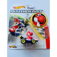 Hot Wheels Mario Kart Red Yoshi Standard Kart GBG25