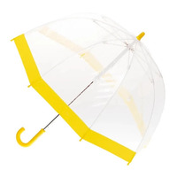 Clifton Kids Clear Birdcage Umbrella with Yellow Trim