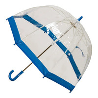 Clifton Kids Clear Birdcage Umbrella with Blue Trim
