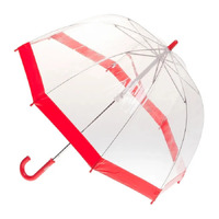 Clifton Kids Clear Birdcage Umbrella with Red Trim