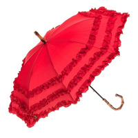 Clifton Fifi Bambina Kids Frill Red Umbrella