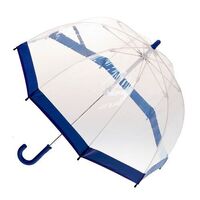 Clifton Kids Clear Birdcage Umbrella with Navy Trim