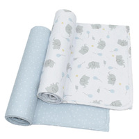Living Textiles Jersey Swaddle Wraps 2pk - Mason/Confetti