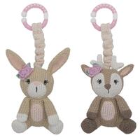 Living Textiles 2pk Stroller Toys - Fawn & Bunny