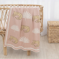 Lolli Living 100% Cotton Knitted Pram Blanket - Tropical Mia