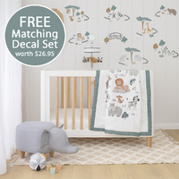 Lolli Living 4pc Nursery Set - Day at the Zoo