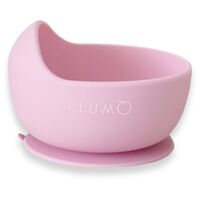Plum Silicone Duck Egg Suction Bowl Powder Pink 6m+