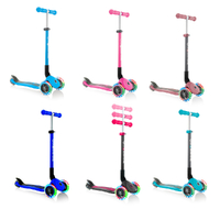 Globber PRIMO Foldable Lights w/Ano TBar Three Wheel Scooter