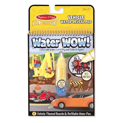 Melissa & Doug On the Go Water WOW! Vehicles Water-Reveal Pad MND5375