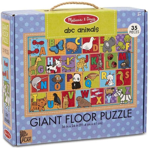 Melissa & Doug Giant Floor Puzzle ABC Animals 35pcs ** MND31373