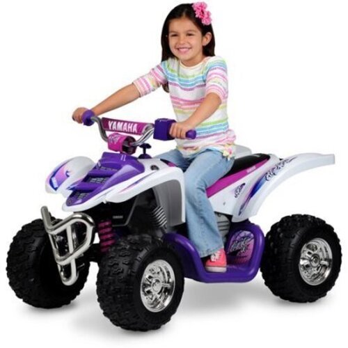 Yamaha 12 Volt Raptor ATV Ride On Girls White/Purple EC-1302