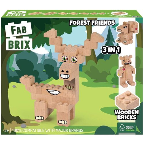 Fab Brix Wooden Bricks Forest Friends FB1809 **